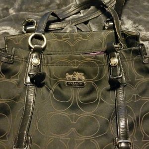 Black authentic coach purse